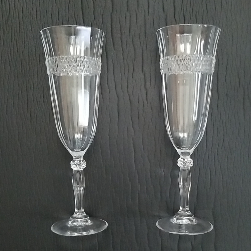 Crystal Champagne Flutes (2)